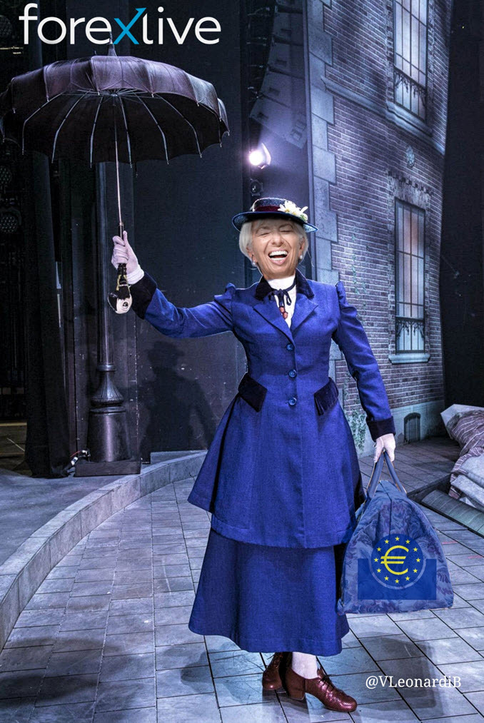Lagarde ECB umbrella meme