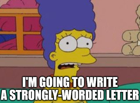 Marge strongly worded letter