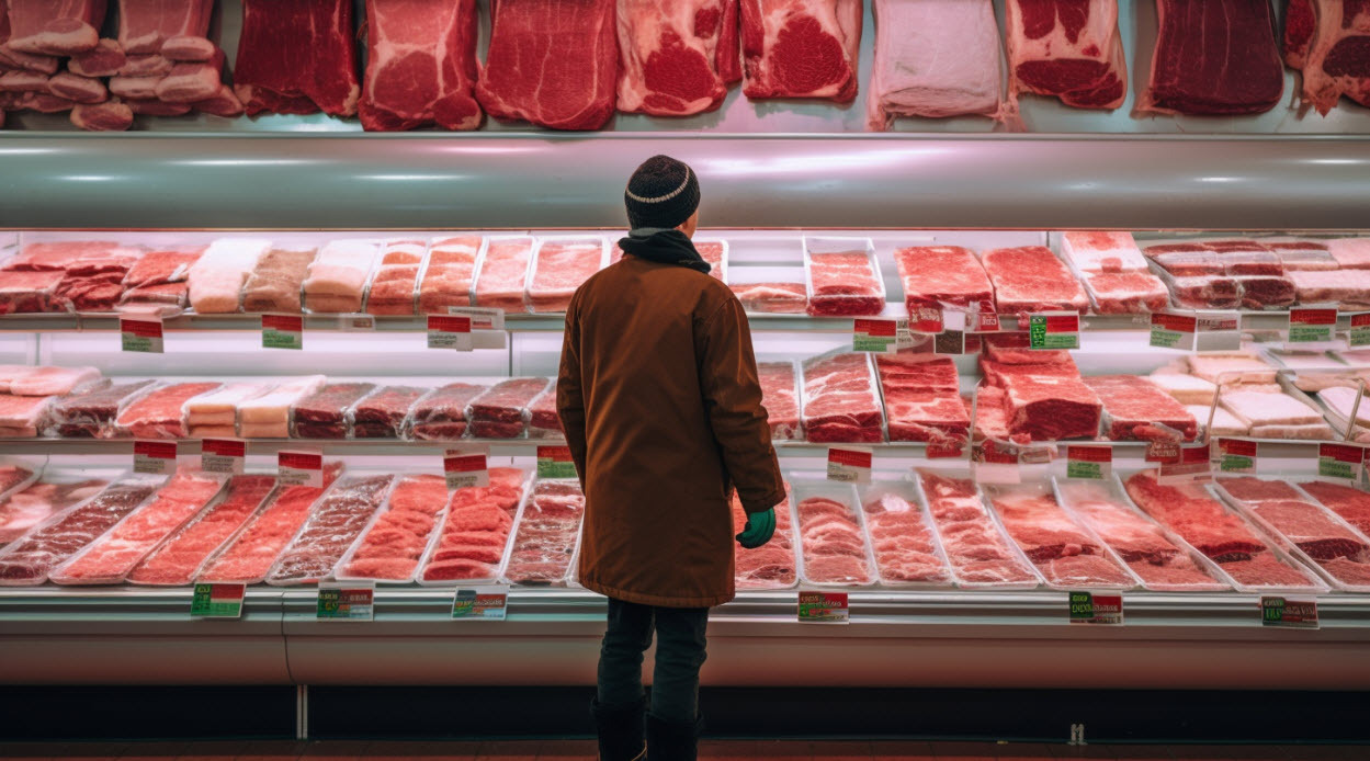 Meat department AI image