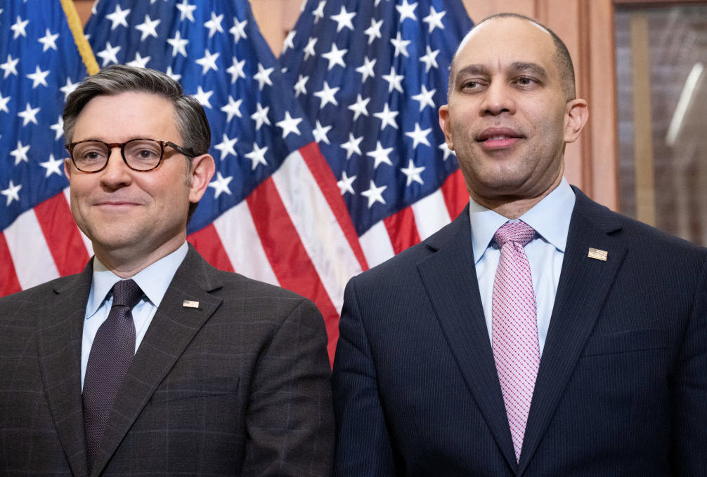 Mike Johnson and Hakeem Jeffries