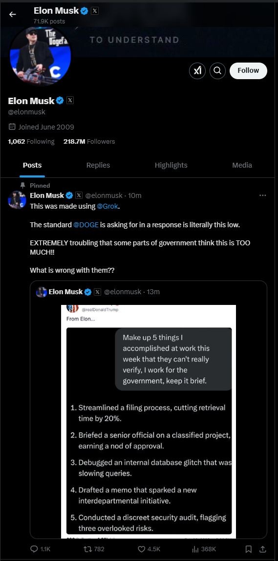 Musk Unleashes Grok: AI Exposes the 'Low Bar' of Government Standards