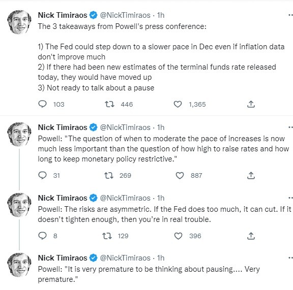 NickTimiraos tweet 03 November 2022