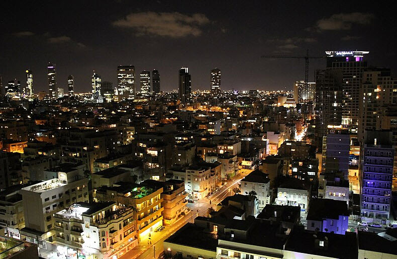 Night time in Tel Aviv