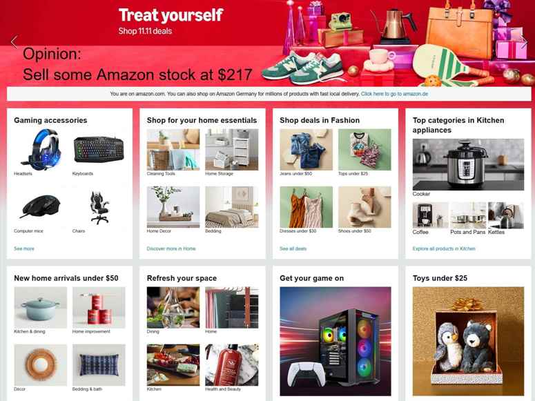 Opinion - sell Amazon stock at 217 USD, or close