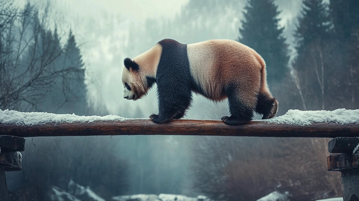 Panda China dangerous balance