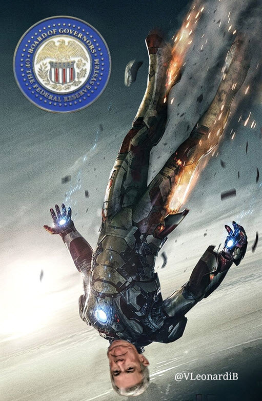 Powell Iron man crashing meme