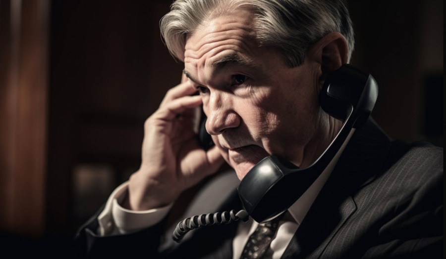 Powell call pranksters AI image