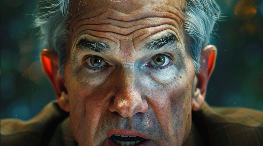 Powell close up scared wide eyes