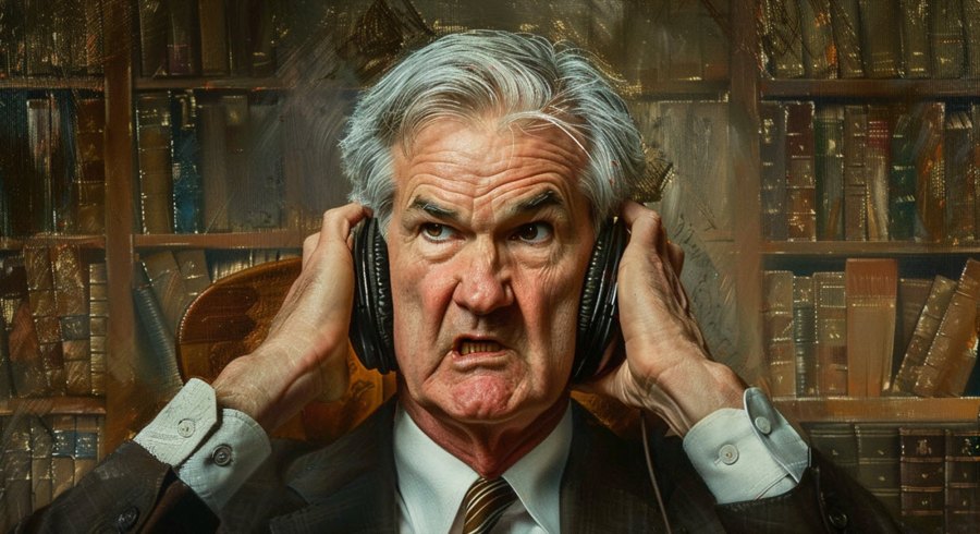 Powell covering ears AI image