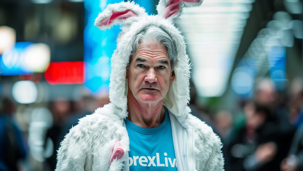 Powell easter bunny suit AI