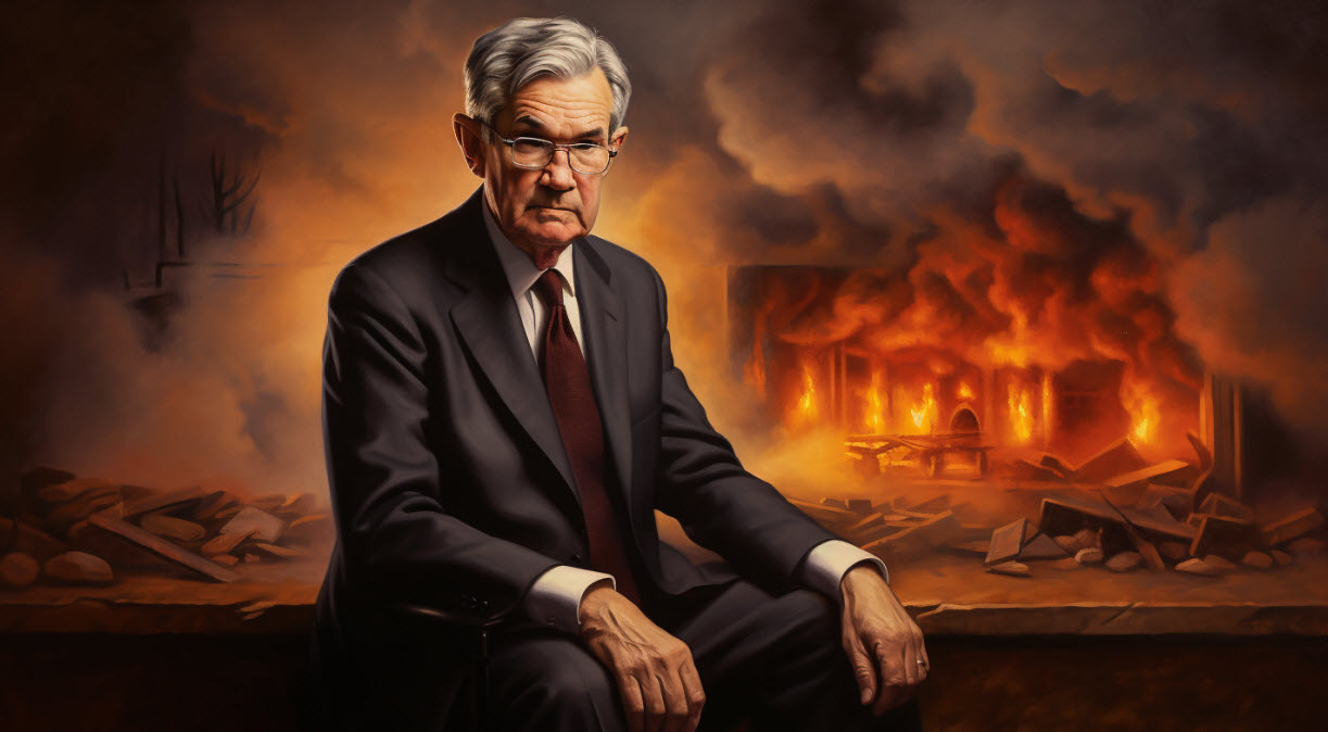 Powell fire background AI
