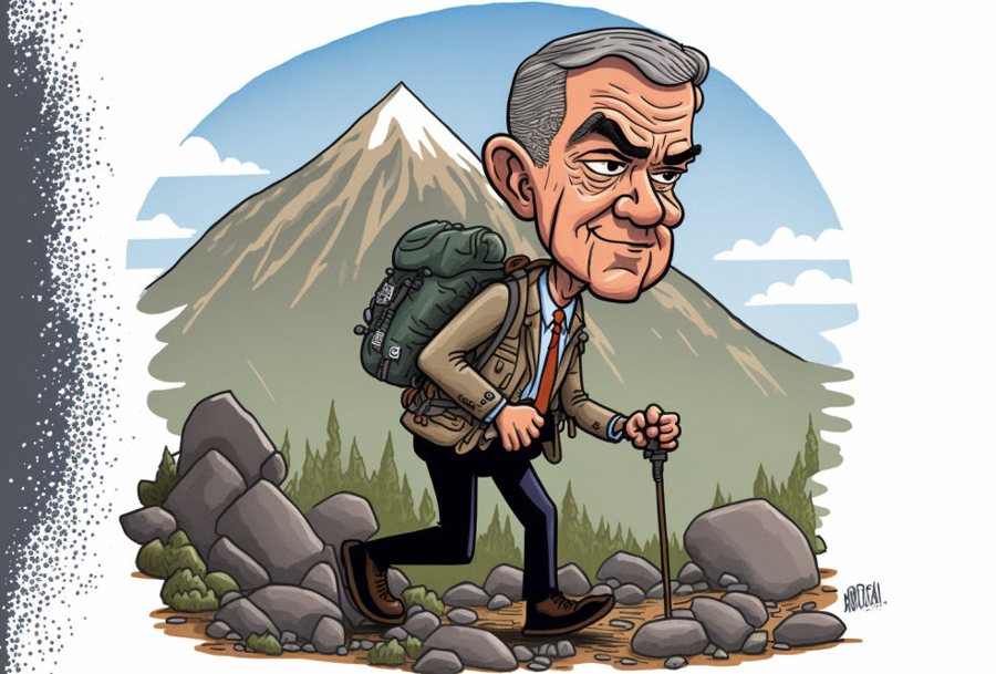 Powell hiking lost cartoon