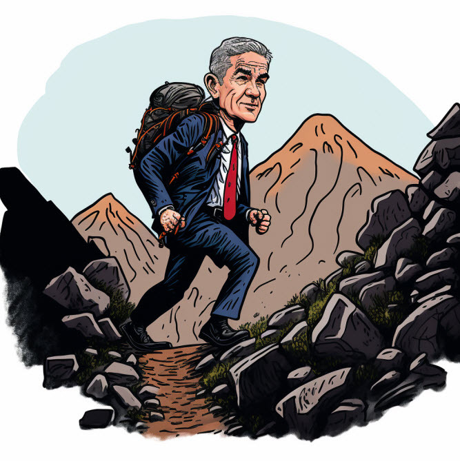 Powell hiking lost drawing