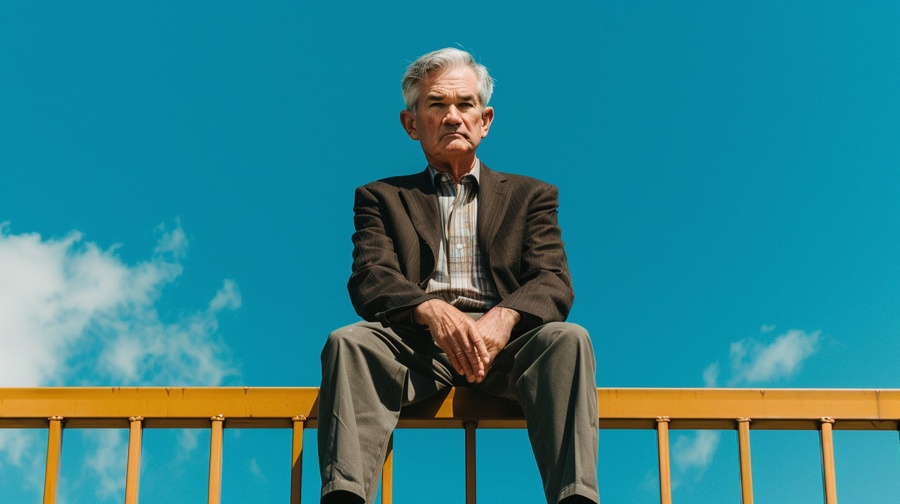 Powell sitting on a fence 2 AI image