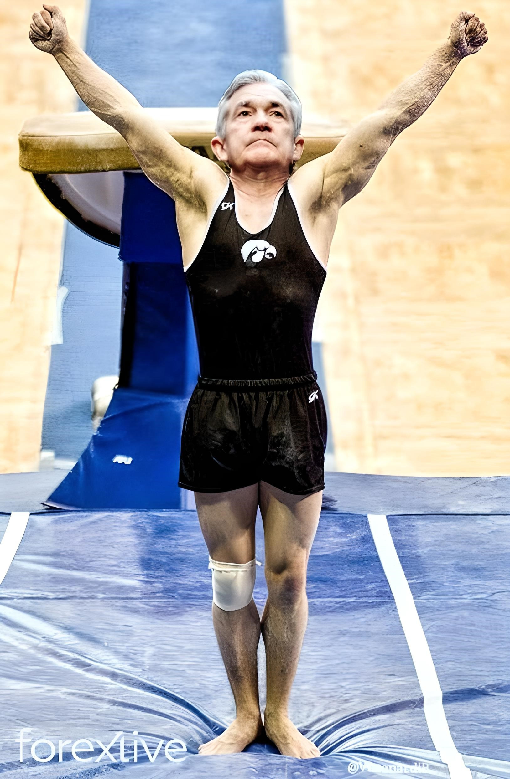 Powell sticks landing meme