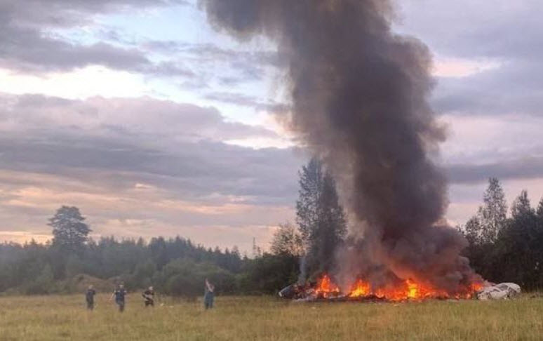 Prigozhin plane crash site