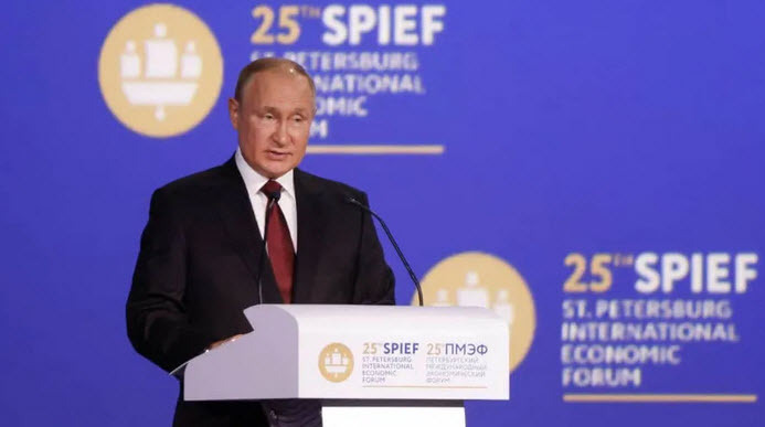 Putin at 25th St Petersburg International Economic Forum