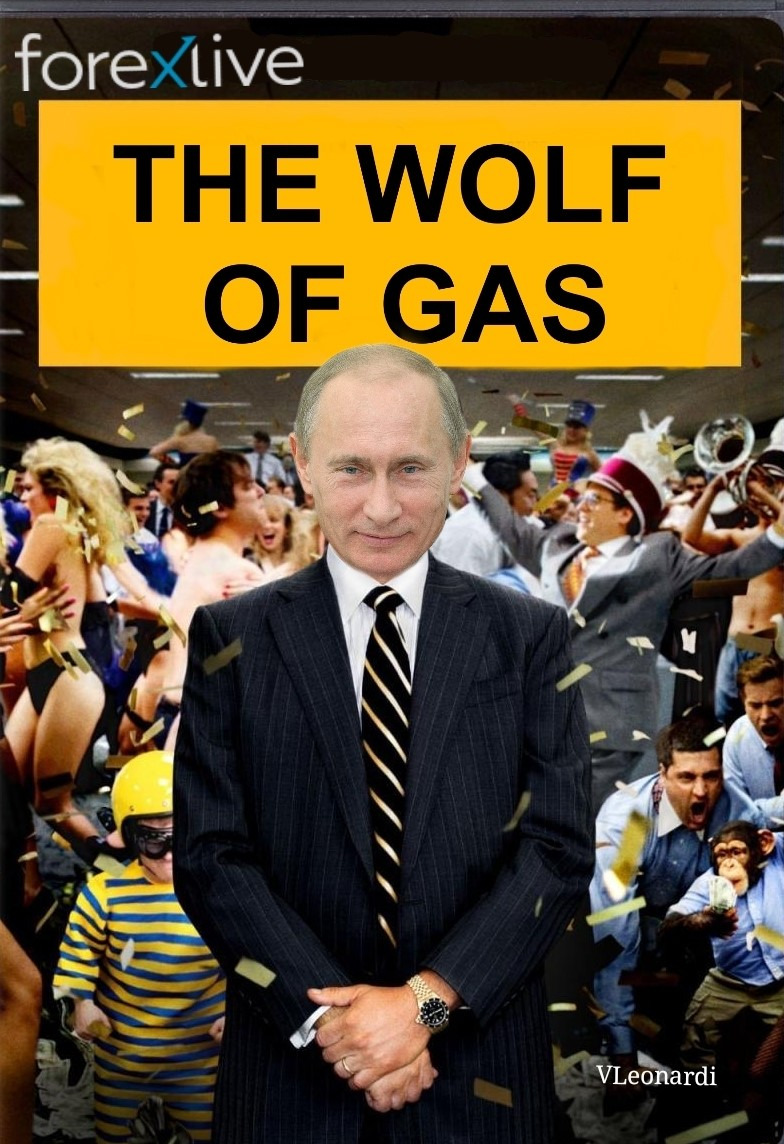 Putin the wolf of gas meme