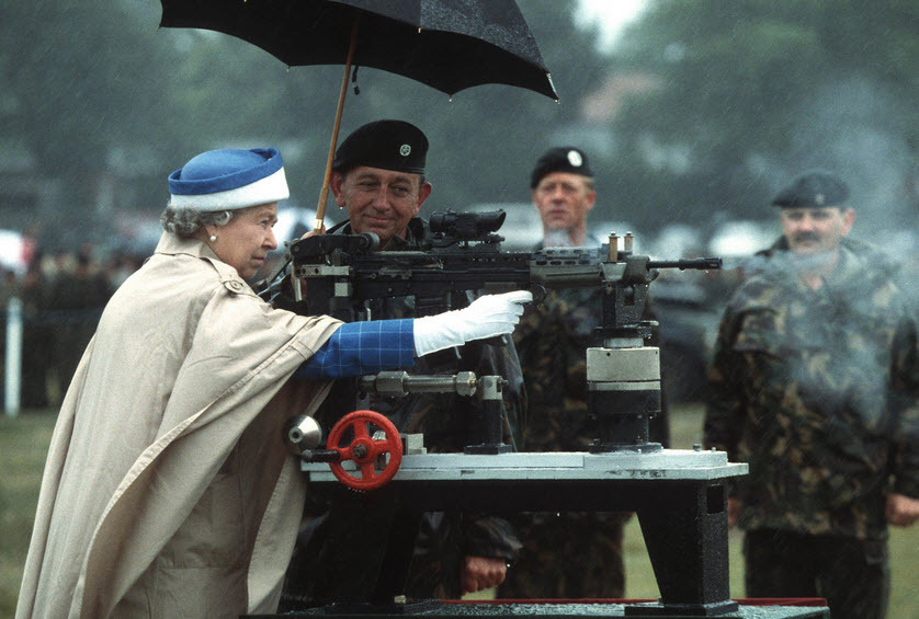 Queen with gun