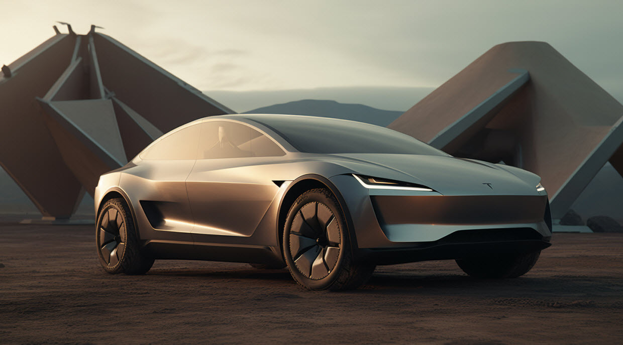 Render of 25000 Tesla