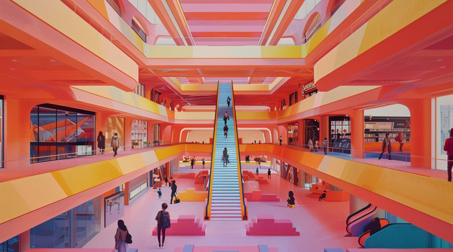 Retail sales shopping mall