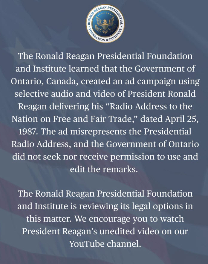 Ronald Reagan foundation