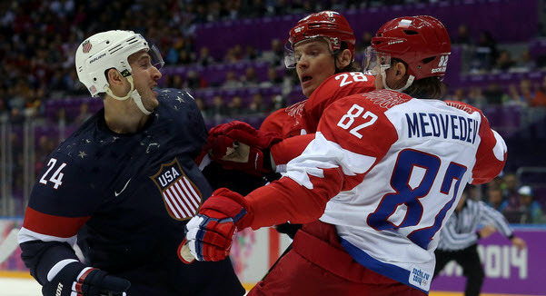Russia USA hockey