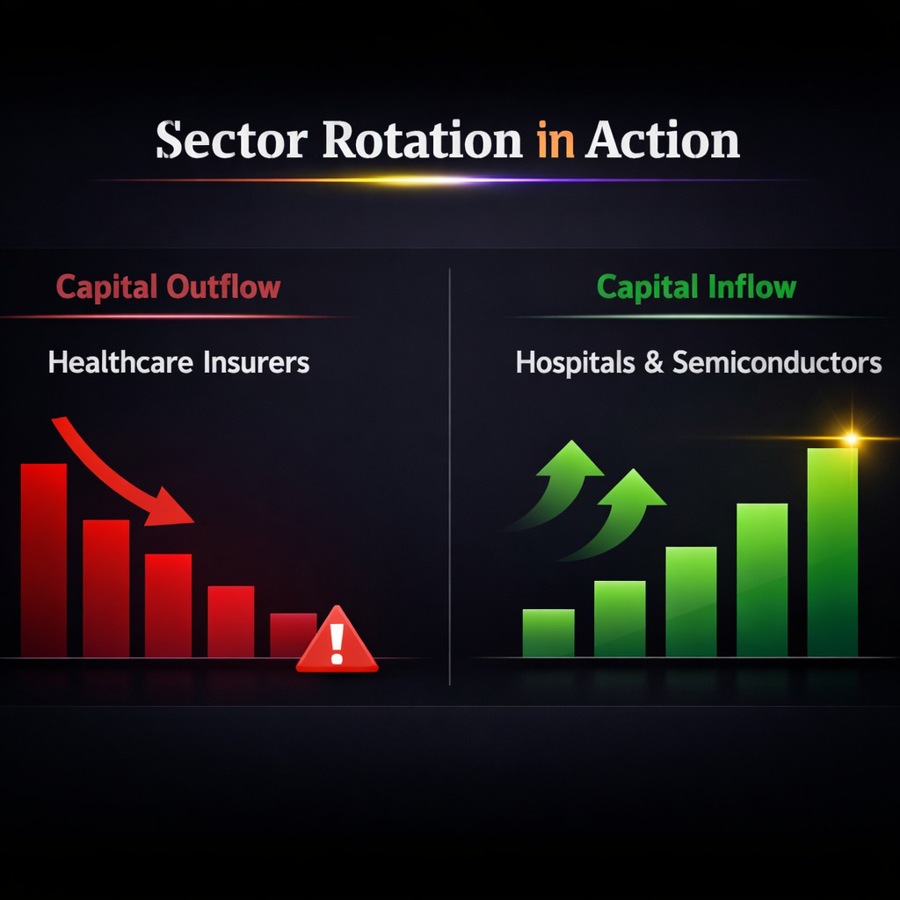 Sector rotation in action in today's stock premarket