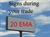 Signs during a trade: 20 EMA