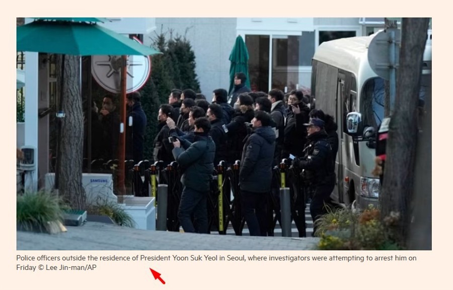 South Korea arrest President 03 January 2025 2