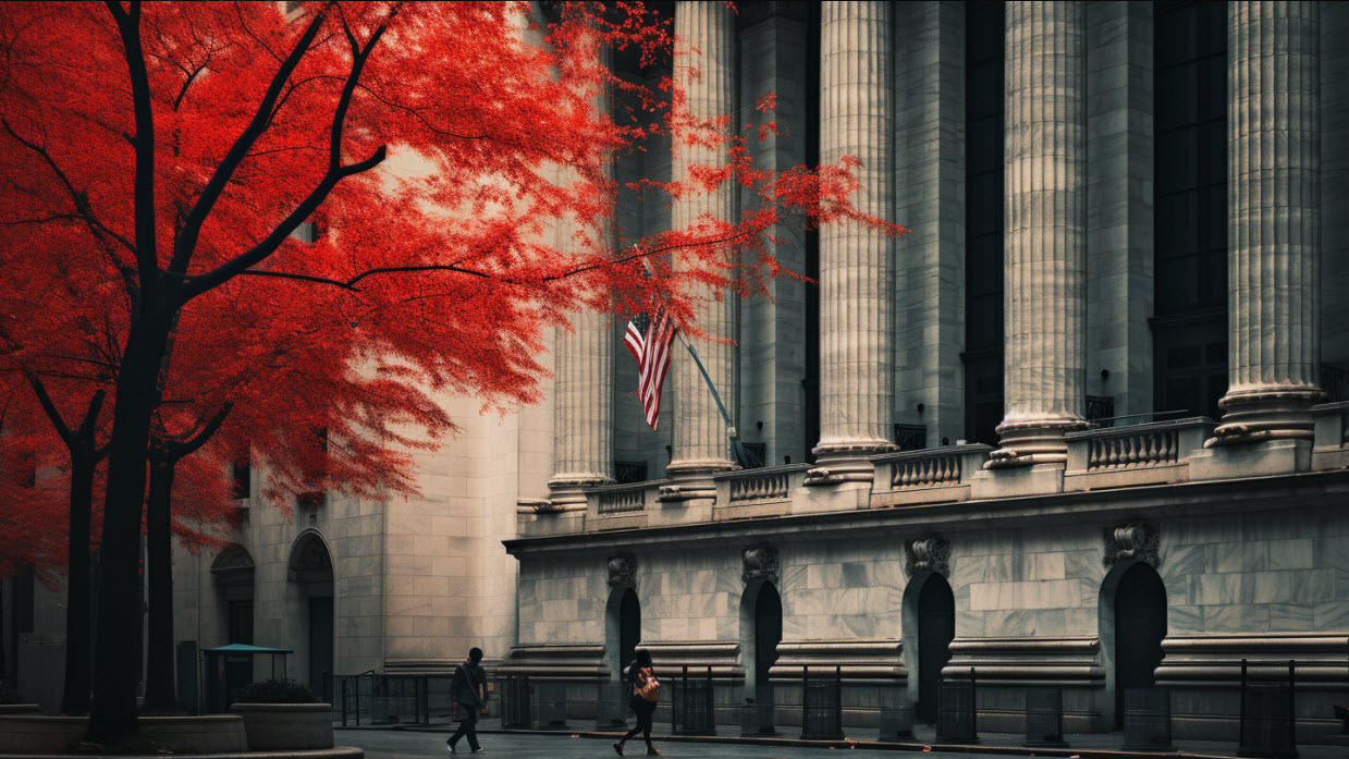 Stock exchange autumn AI