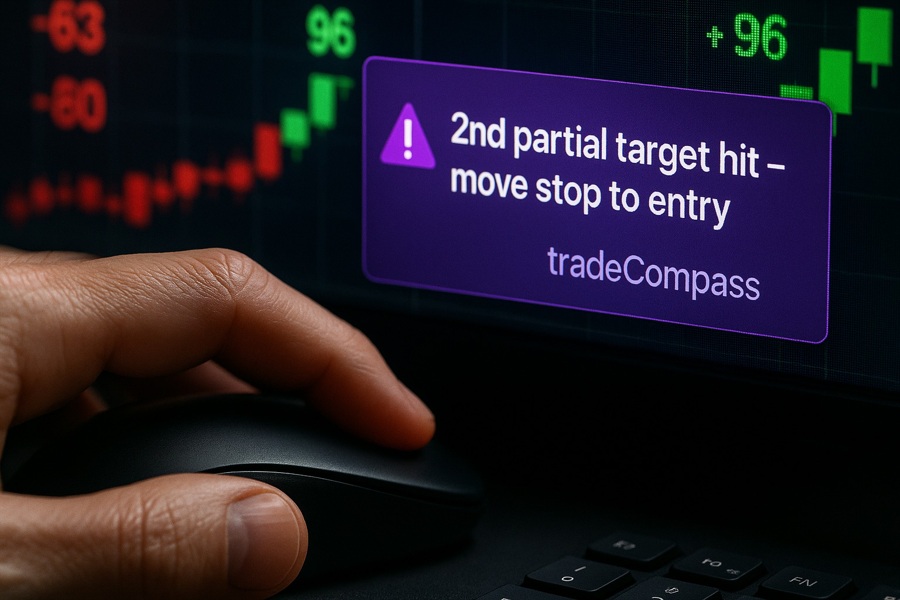 Taking partial profits and moving your stop to entry