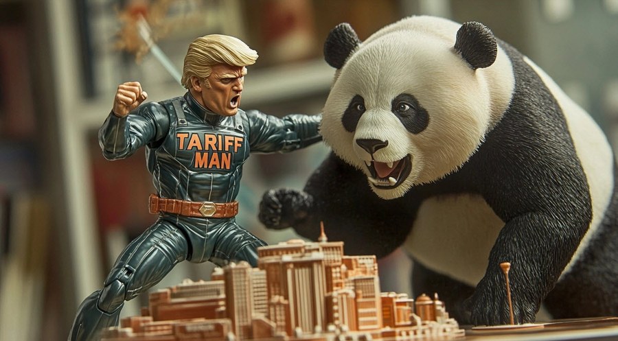 Tariff man vs panda trump