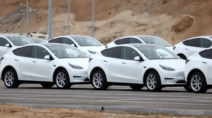 Tesla car lot