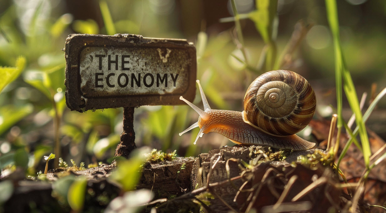 The economy snail sign