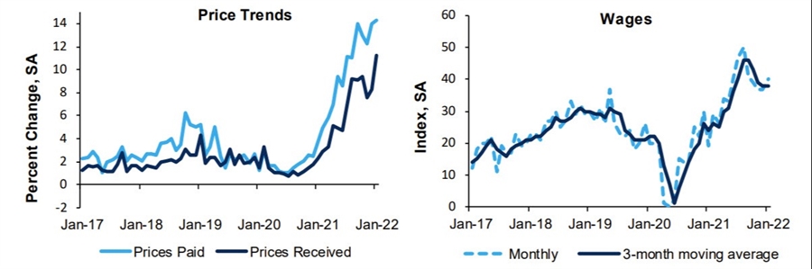 The price trends and wages
