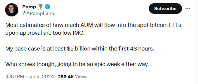 This bull predicted $2 billion in 48 hours.
