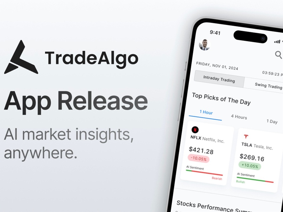 Tradealgo Launches Mobile App for Real-Time Market Insights