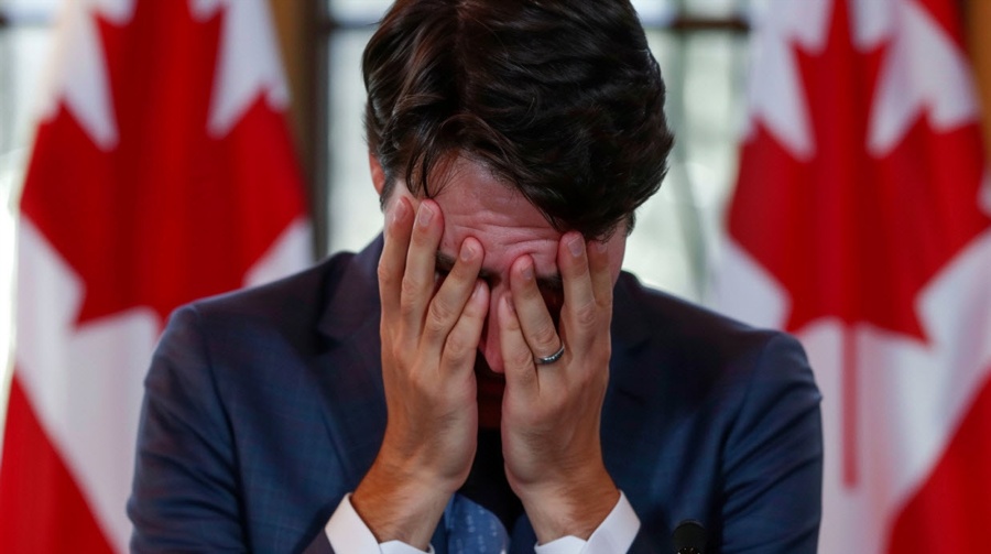 Trudeau crying AI image