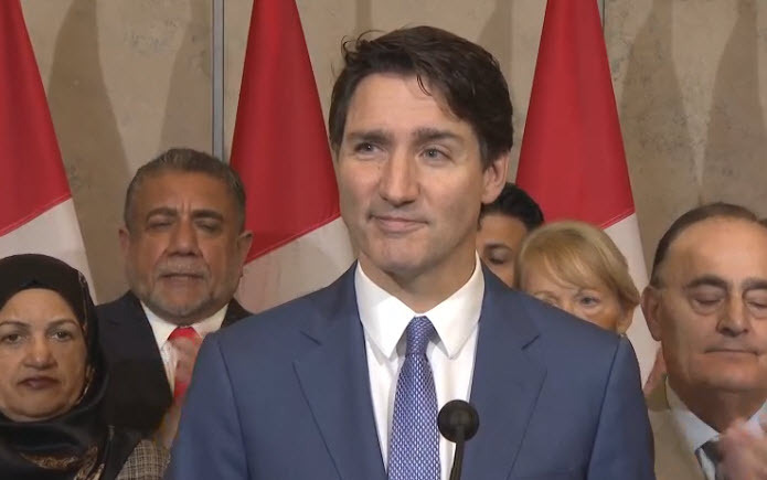 Trudeau smiling Oct 2024