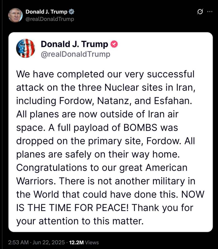 Trum's tweet