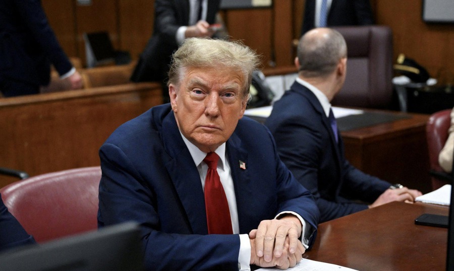 Trump in court