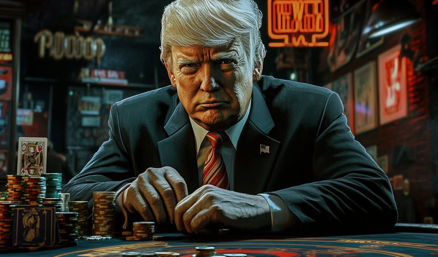 Trump poker bluff