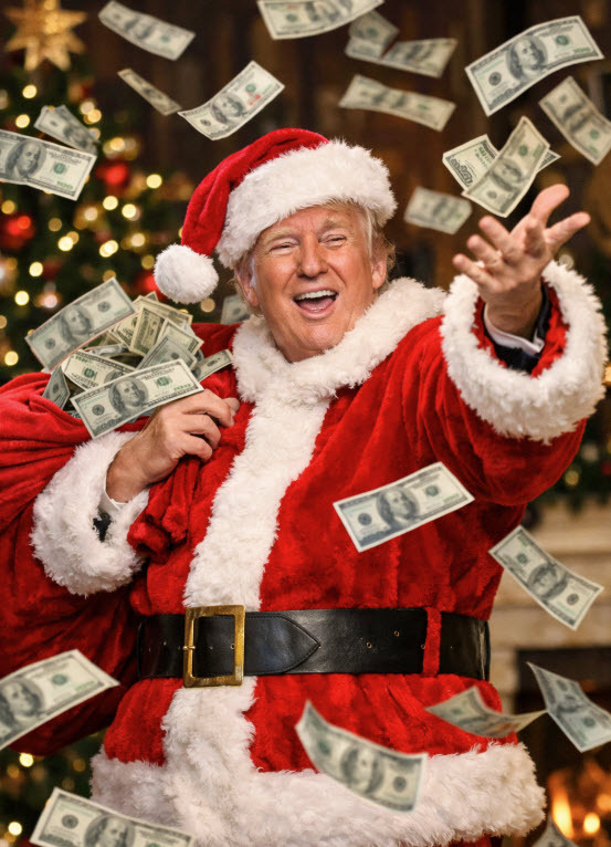 Trump santa money