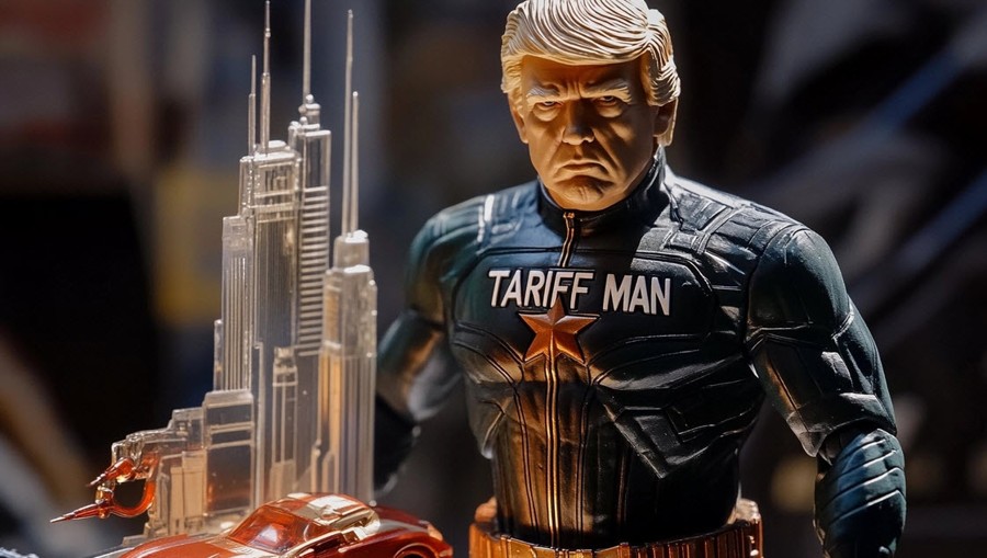 Trump tariff man figurine