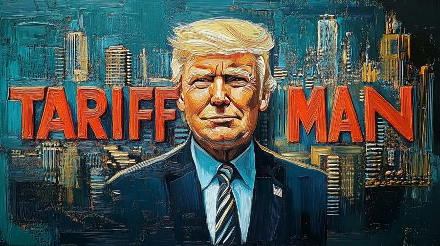 Trump tariff man image