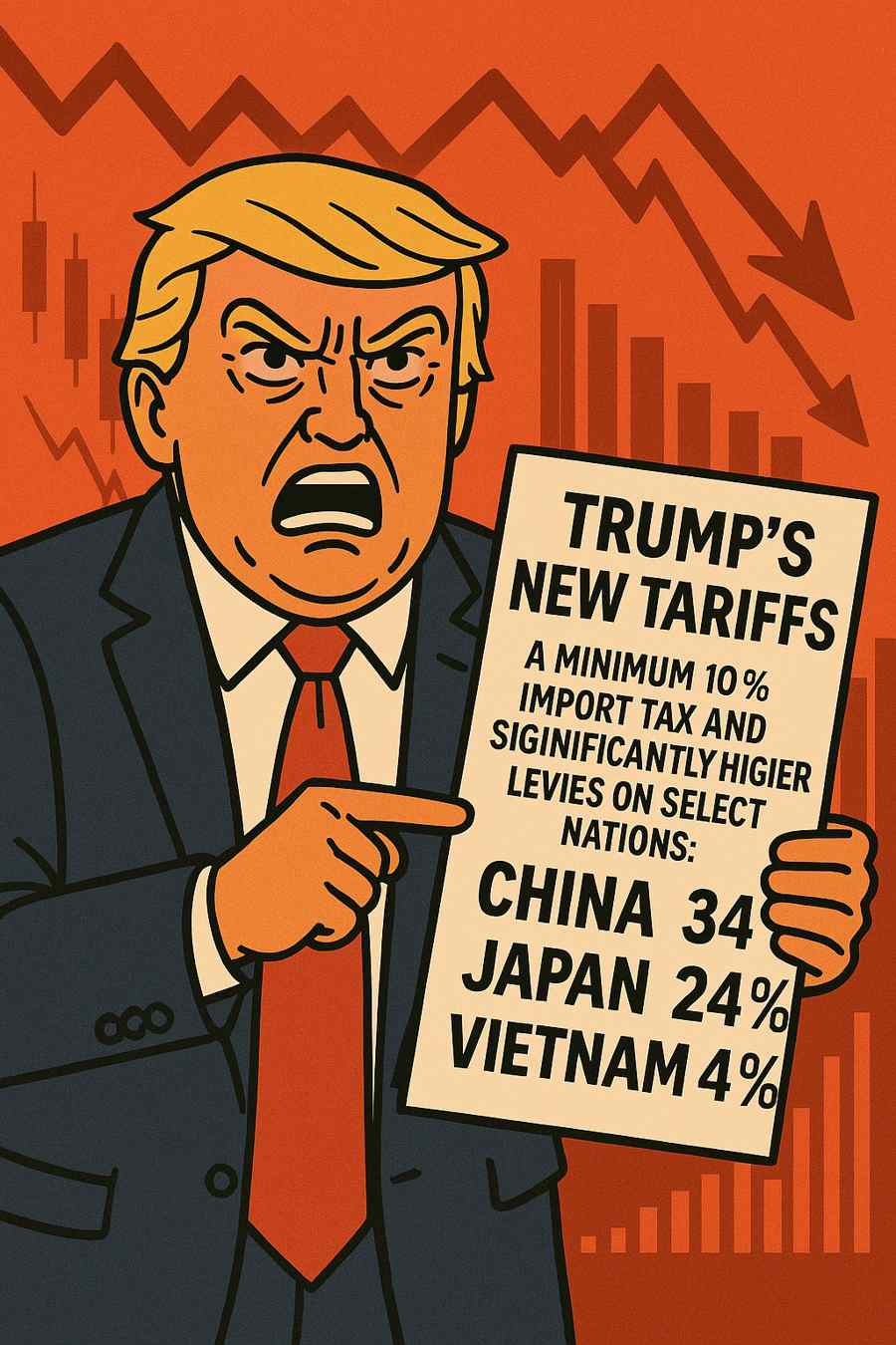 Trump's New Tariffs and Most Affected Countries & Stocks
