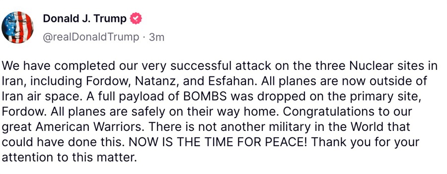 Trump's post