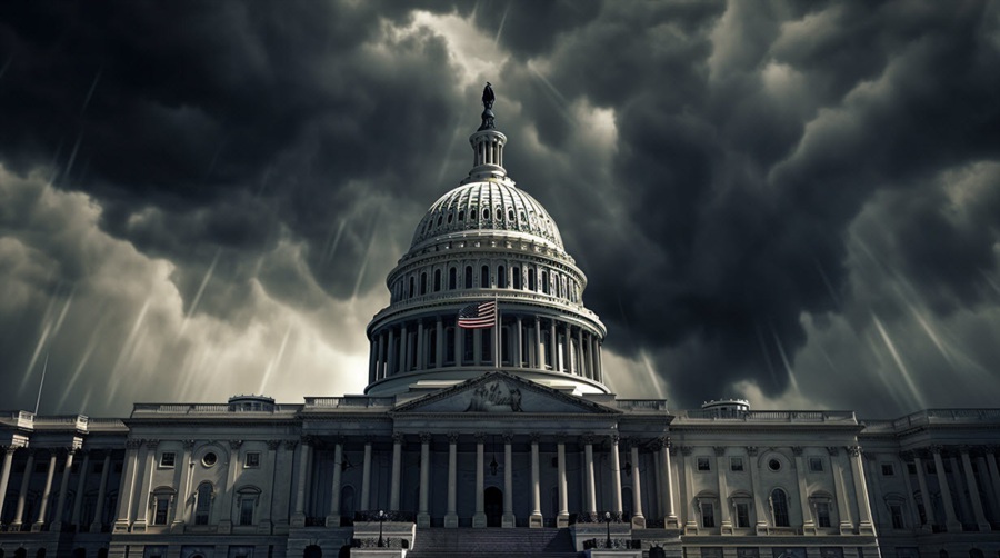 US Capitol rain