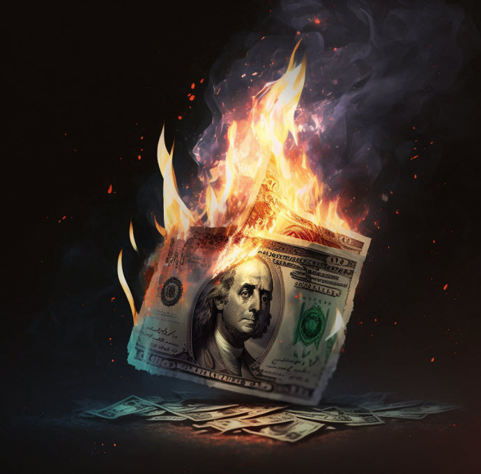 US dollar on fire